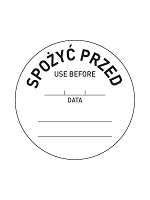 Naklejka Food Safety - "Spożyć przed" 500 szt. w rolce