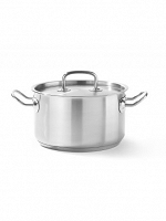 Garnek średni Kitchen Line z pokrywką - Dno Kapsułowe 3,5 l; śr. 200x115 Hendi