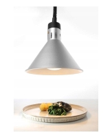Lampa do podgrzewania potraw - wisząca - śr. 275x(H)250 SREBRNA