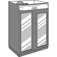 Cokół w kolorze czarnym - komplet z 3 stron, szafa 2-drzwiowa 229170
