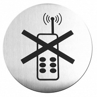 Tabliczka informacyjna na drzwi - zakaz używania telefonów komórkowych 
